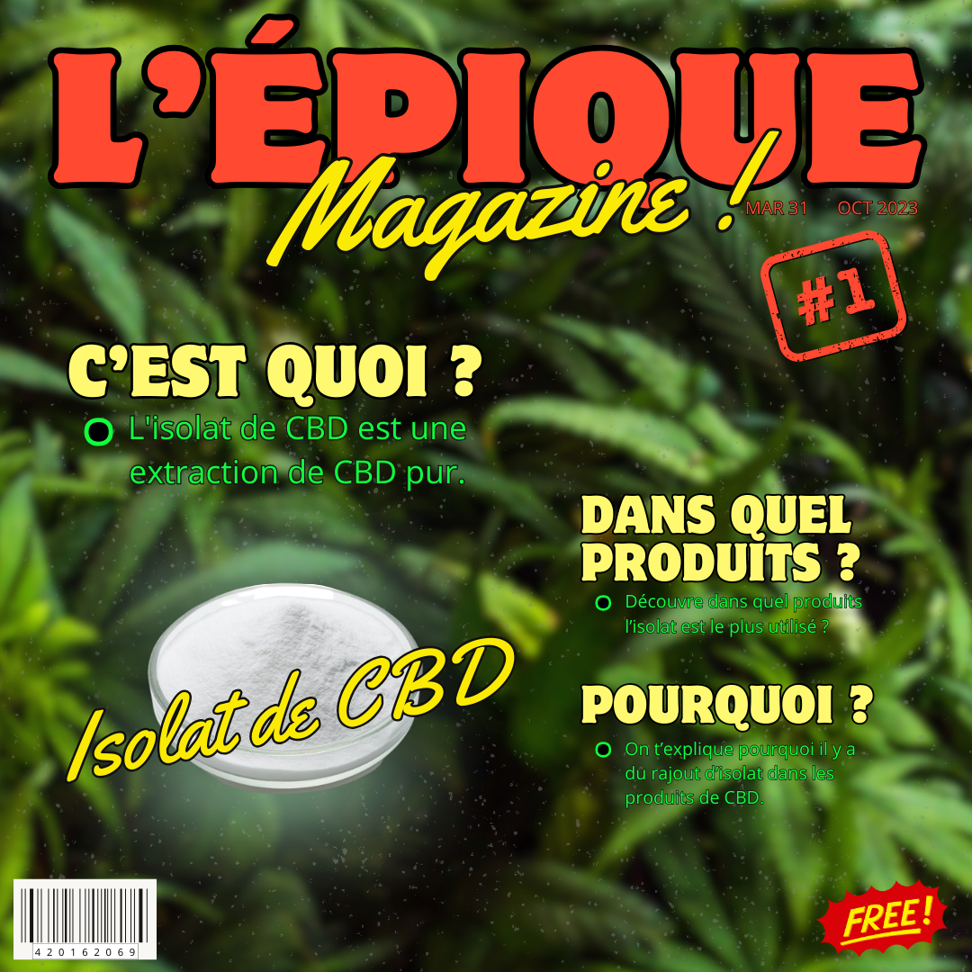 1# C’EST QUOI L’ISOLAT DE CBD ?