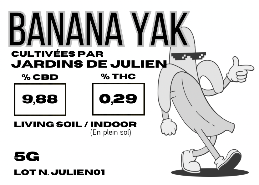 BANANA YAK CBD 💚 by LES JARDINS DE JULIEN (⚠️ Quantité très limitée)
