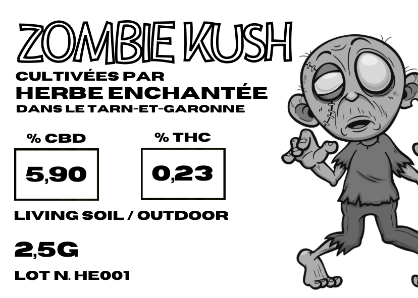 Zombie Kush CBD 💚 by HERBE ENCHANTÉE