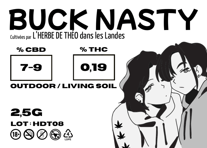 BUCK NASTY CBD 💚 by L’HERBE DE TÉO