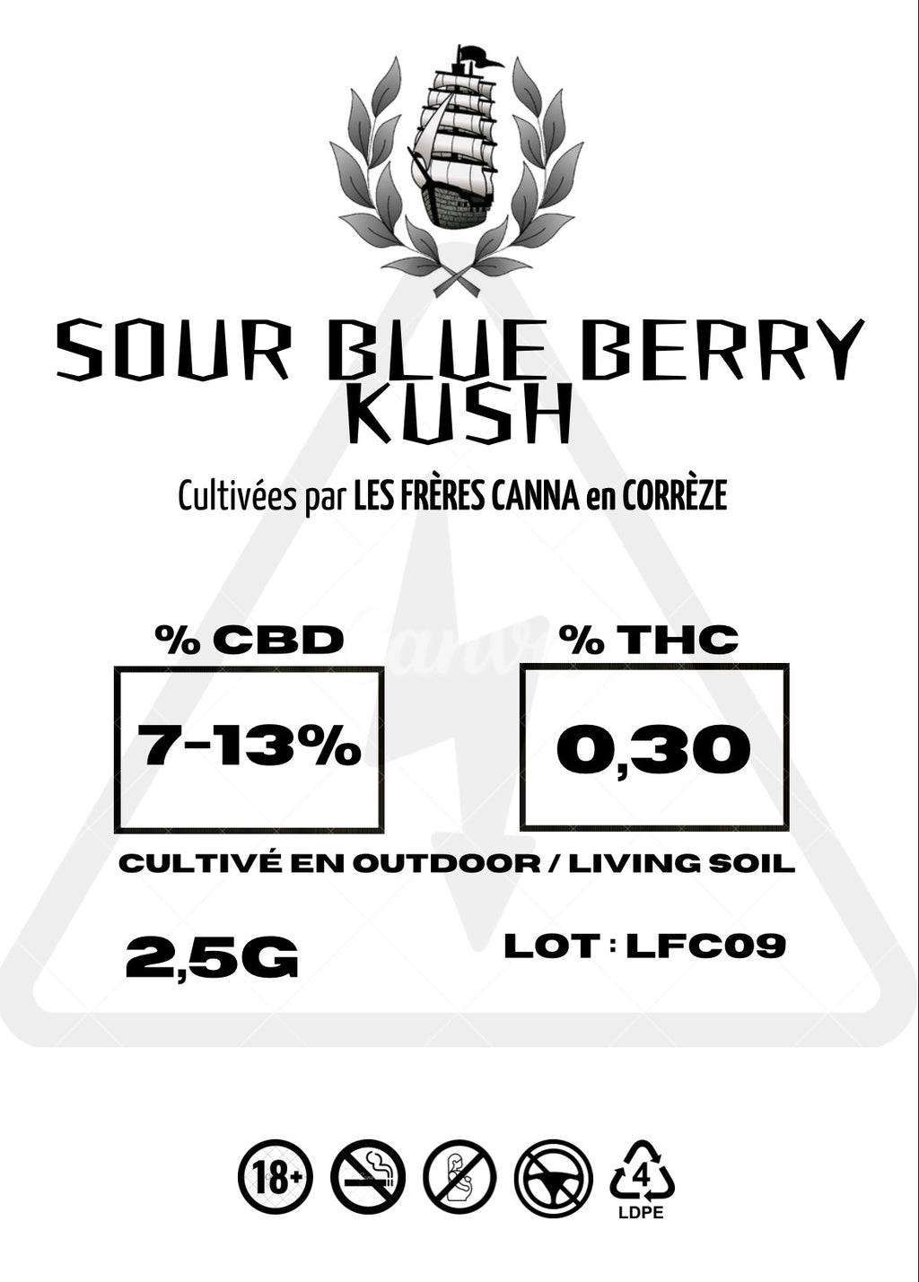 SOUR BLUE BERRY KUSH CBD 💚 by LES FRÈRES CANNA