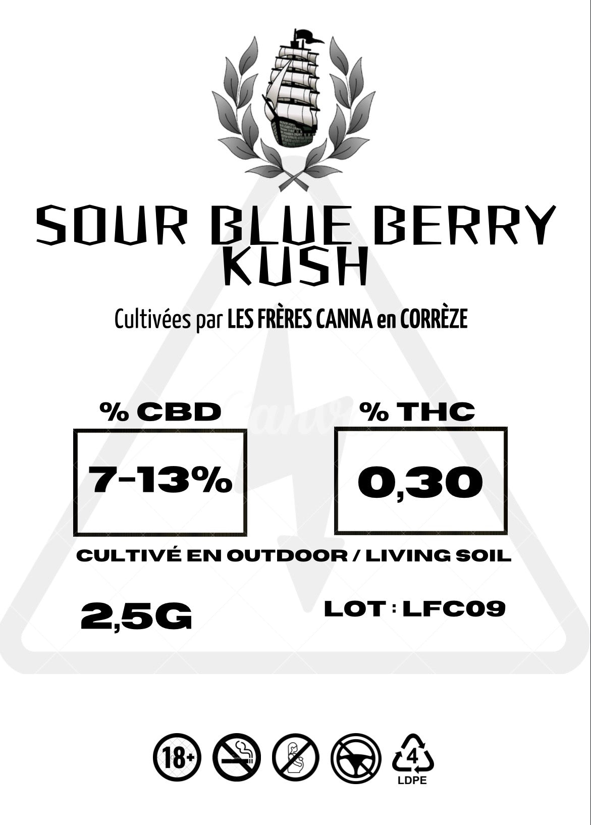 SOUR BLUE BERRY KUSH CBD 💚 by LES FRÈRES CANNA